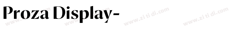 Proza Display字体转换